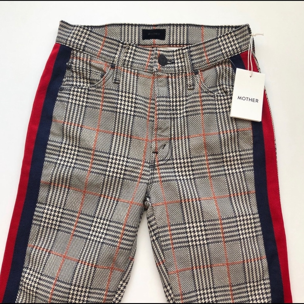 Mother Jeans Insider Plaid Ankle Pants New 25 - Picture 6 of 7
